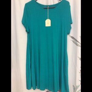 Green swing dress